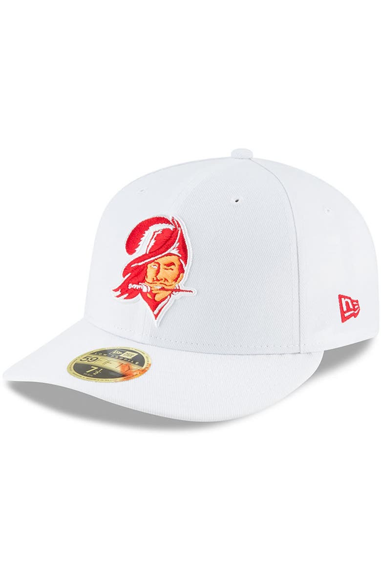 New Era Men's New Era White Tampa Bay Buccaneers Omaha Low Profile 59FIFTY Fitted Hat, Alternate, color, White