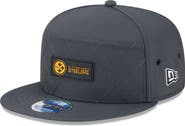 New Era Men's New Era Charcoal Pittsburgh Steelers 2025 Sideline Cold Weather Split Panel 9FIFTY Snapback Hat