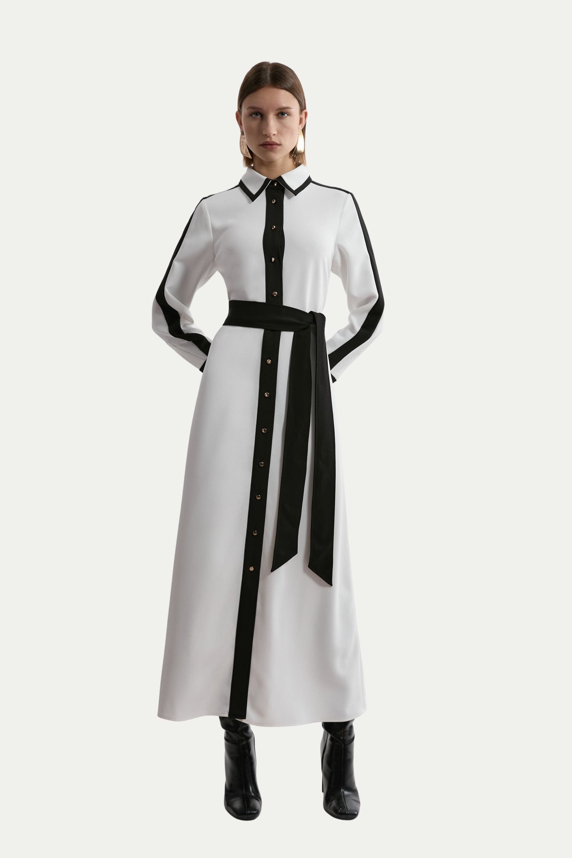 petite belted shirt dress Silver Coast Petite Belted Jacquard Shirt Dress