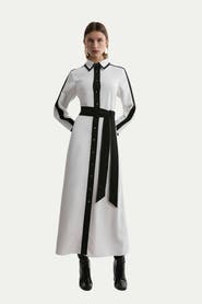 Karen Millen Petite Belted Midi Shirt Dress