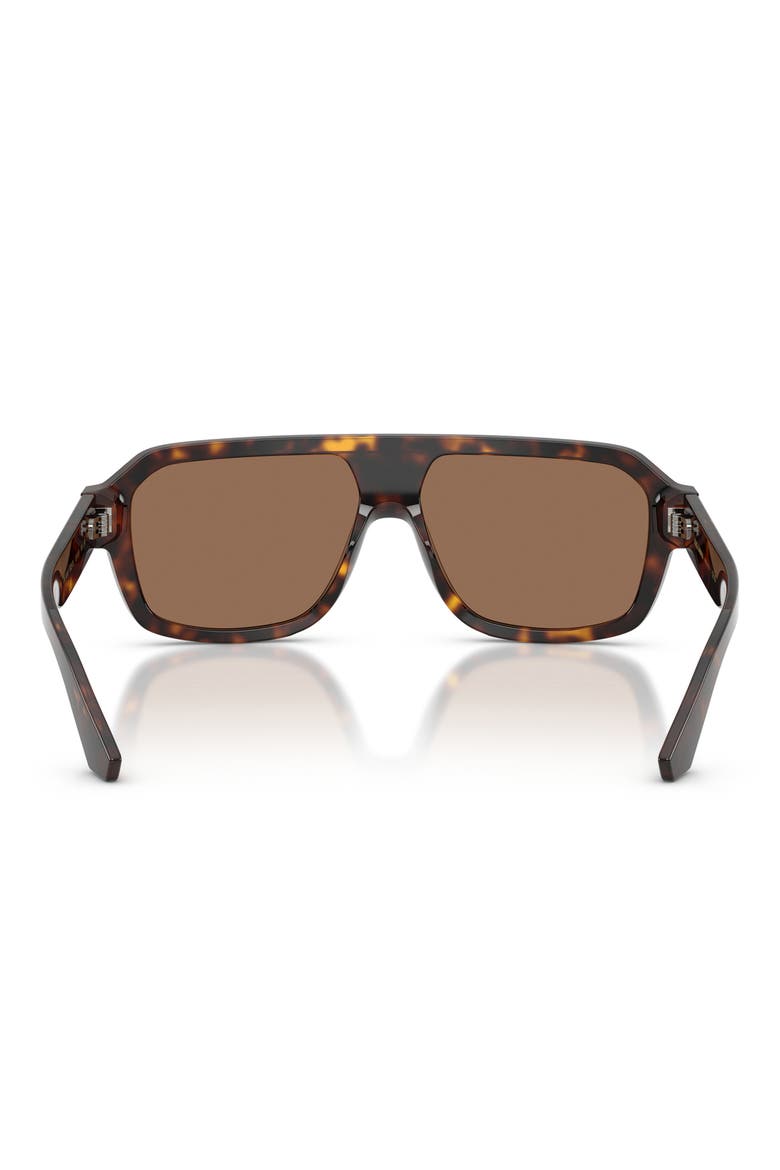 127mm Pilot Sunglasses, Alternate, color, HAVANA / DARK BROWN