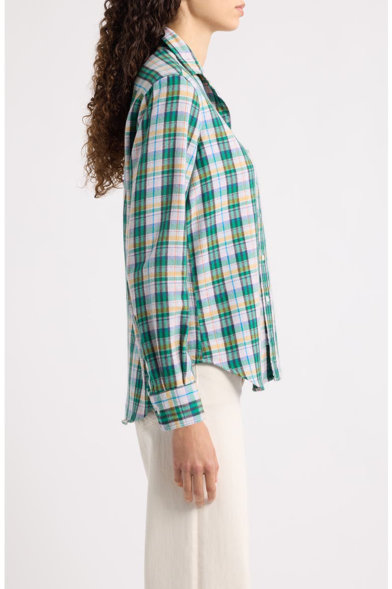 Eileen Relaxed Button Up Shirt, Alternate, color, GREEN PINK BLUE BLACK PLAID