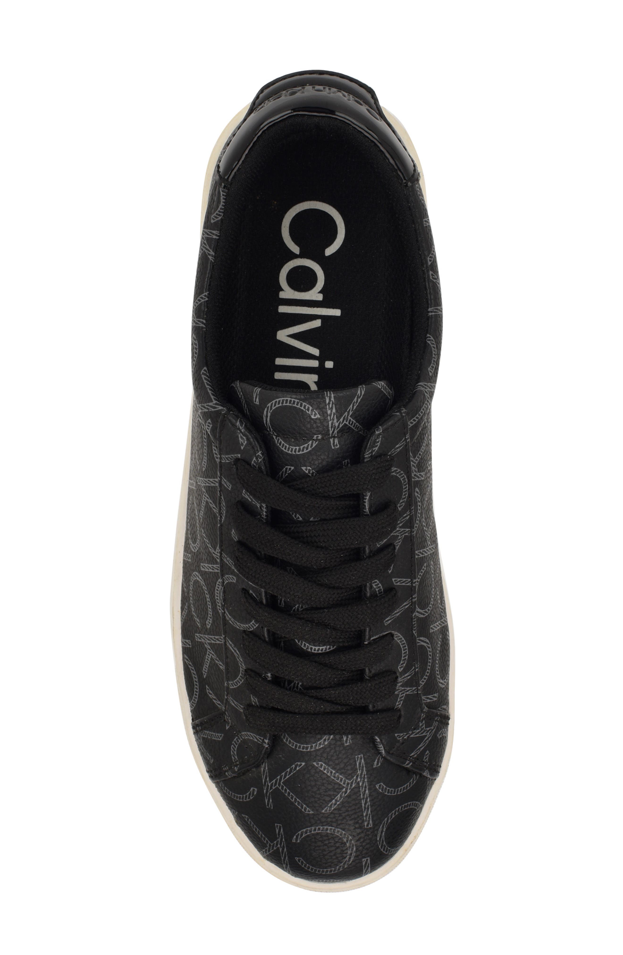 Calvin Klein Gules Logo Monogram Sneaker, Alternate, color, Black 002