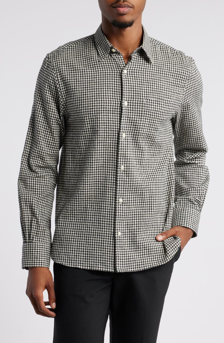 Officine Générale Benoit Check Button-Up Shirt, Main, color,