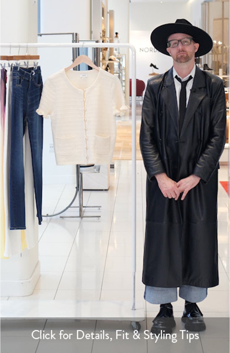 Short Sleeve Cotton Blend Cardigan, sales video thumbnail