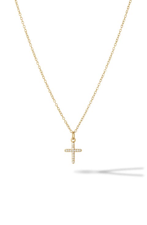 Pavè Cross Pendant Necklace