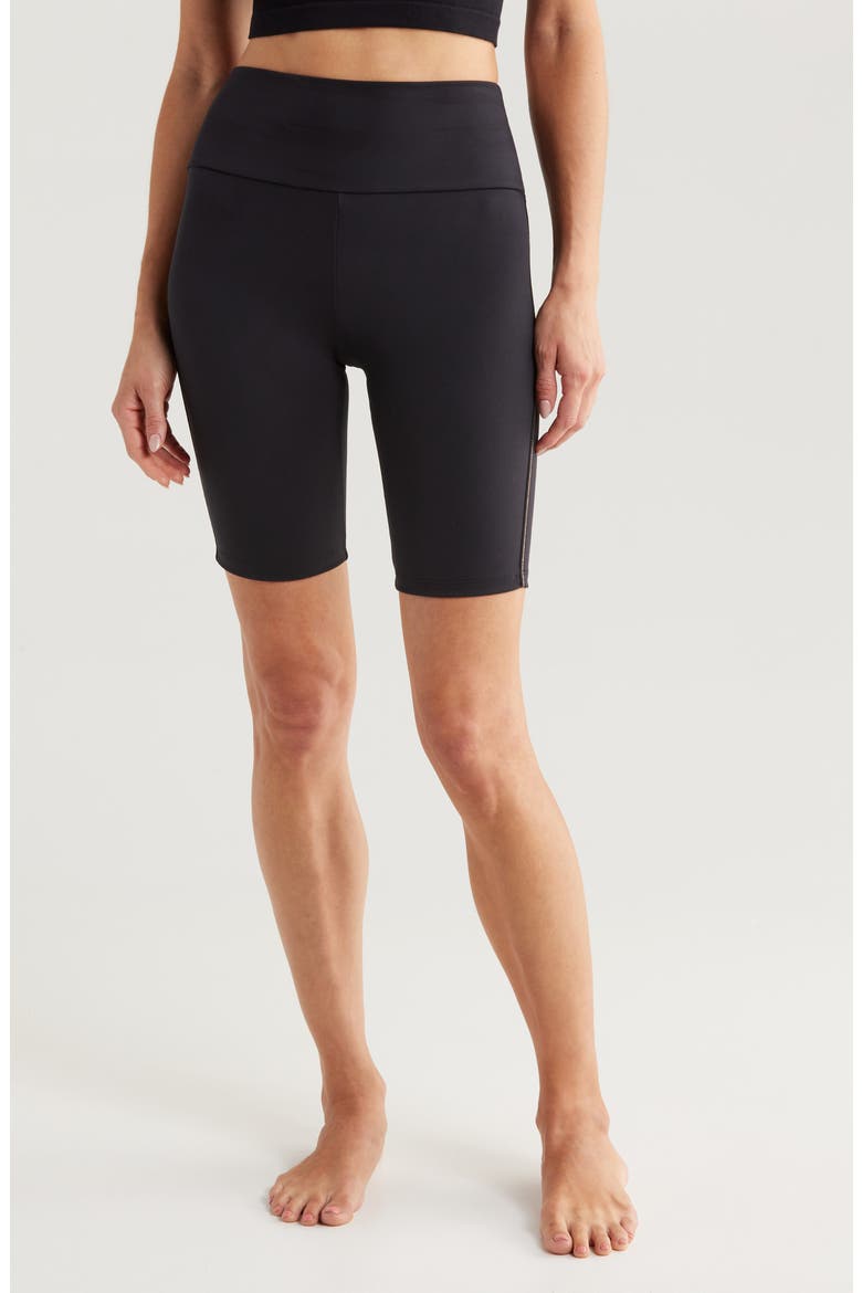 Harmony High Waist Bike Shorts, Main, color, BLACK