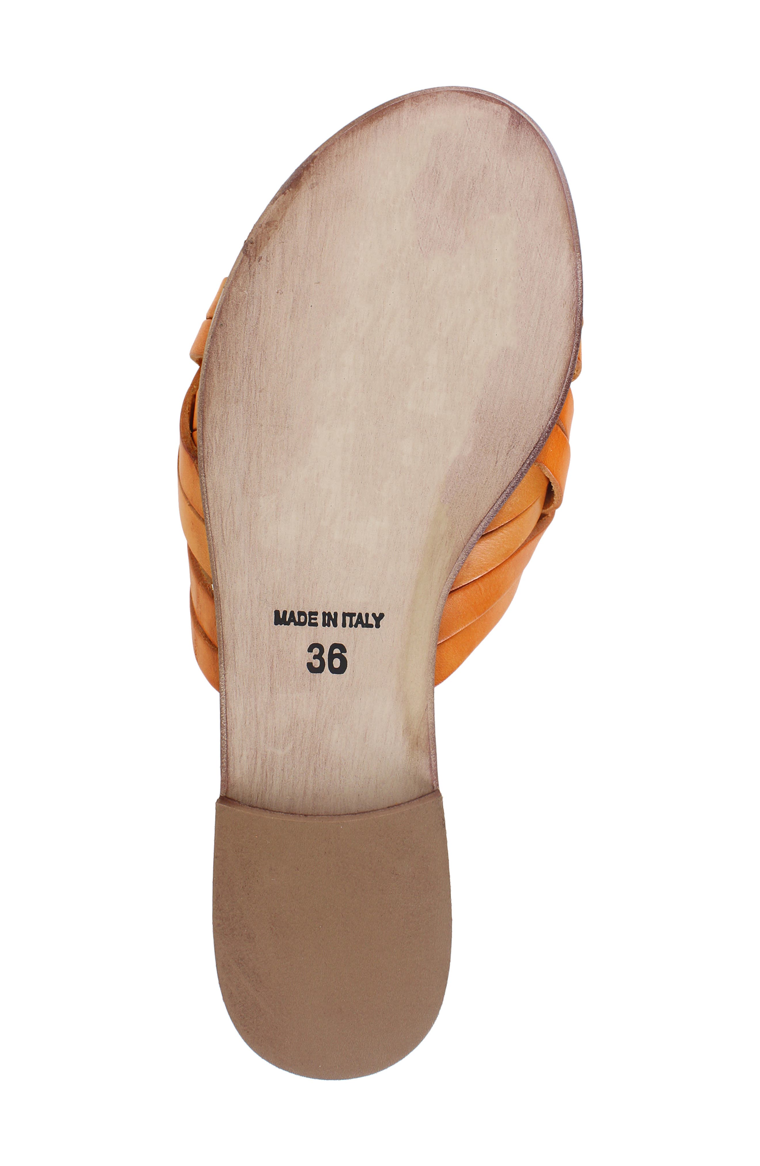 Arutzy Slide Sandal, Alternate, color, BURNT ORANGE LEATHER