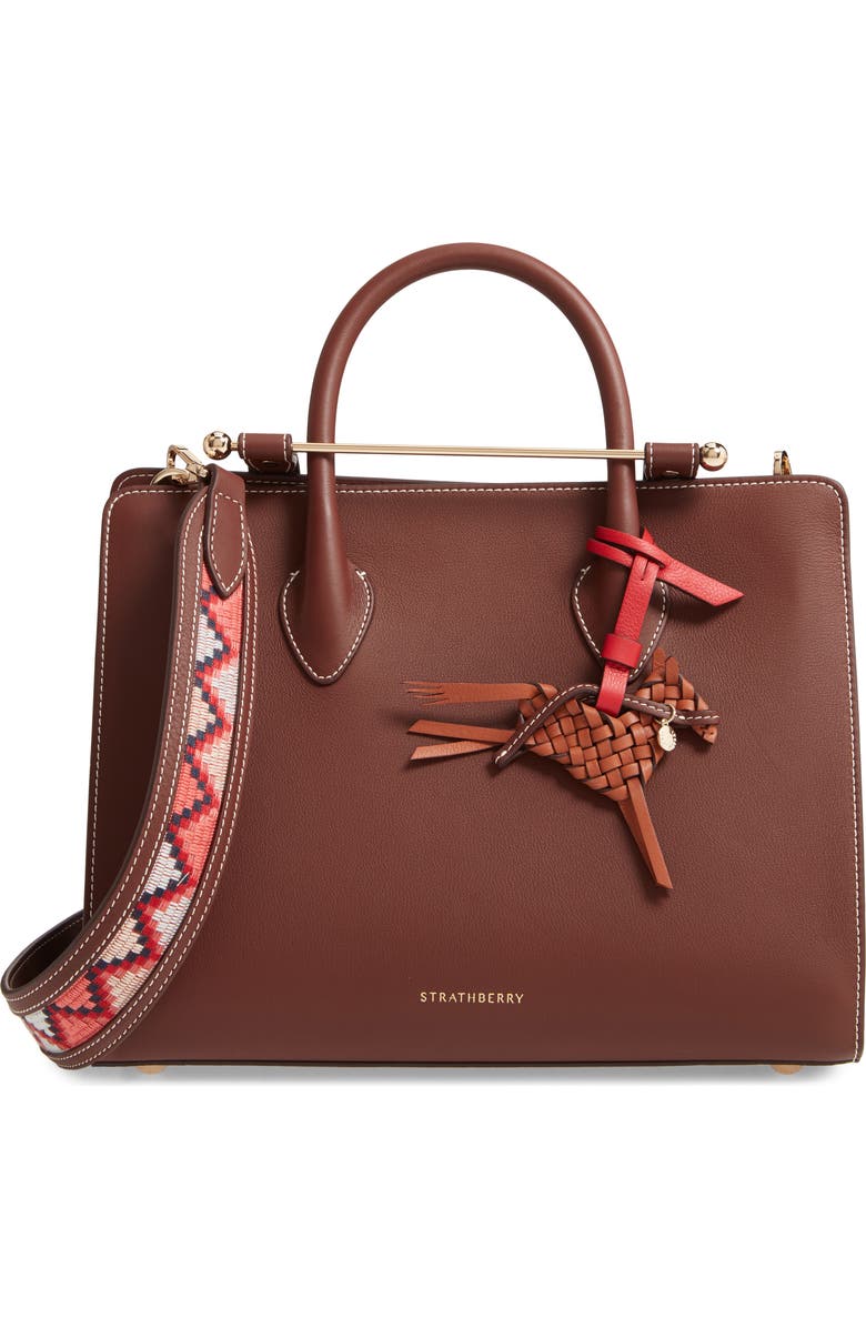 Strathberry Midi Riding School Leather Tote, Main, color,