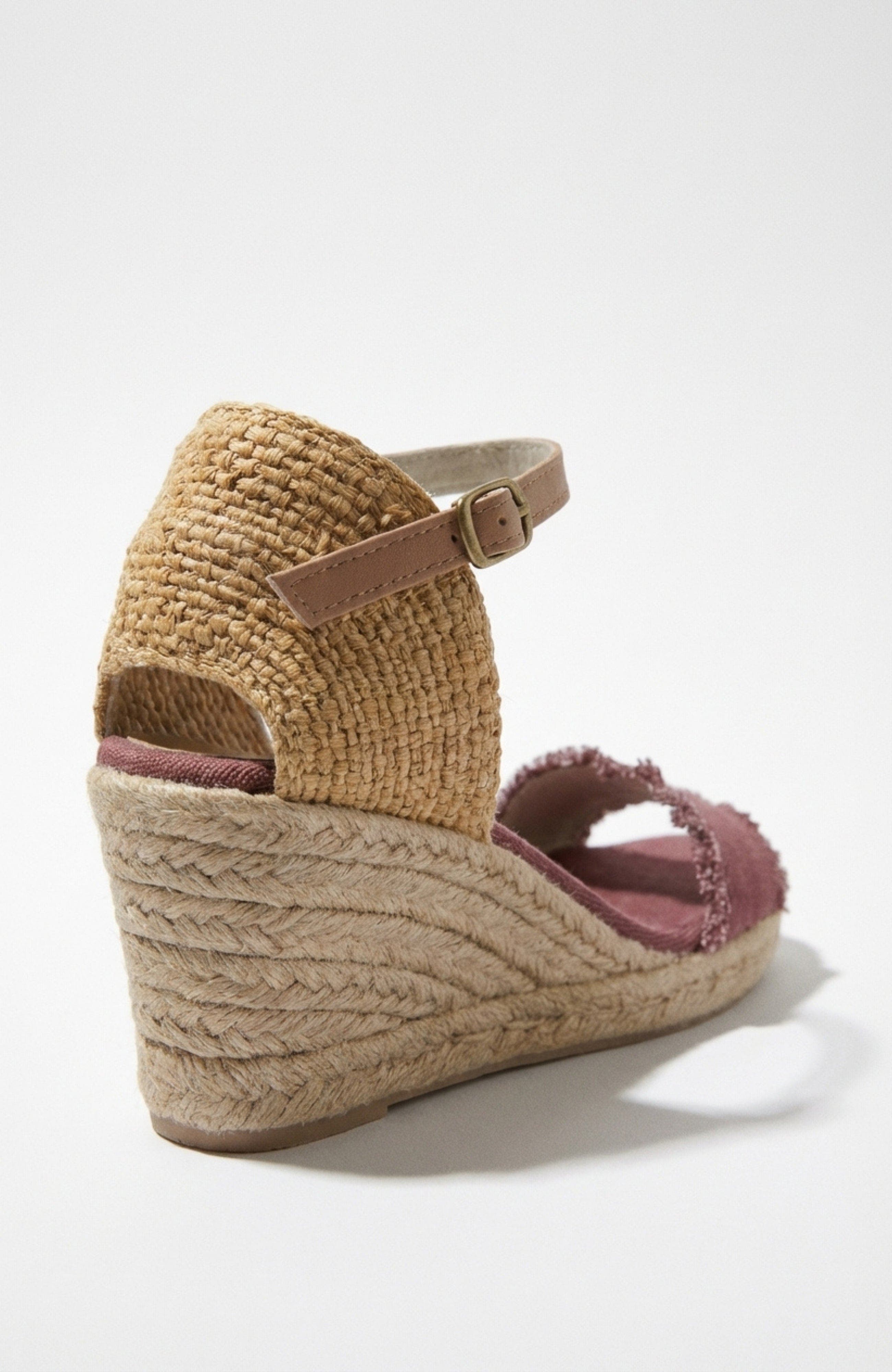Inesa Single Fringed Band Espadrille, Alternate, color, terra cotta