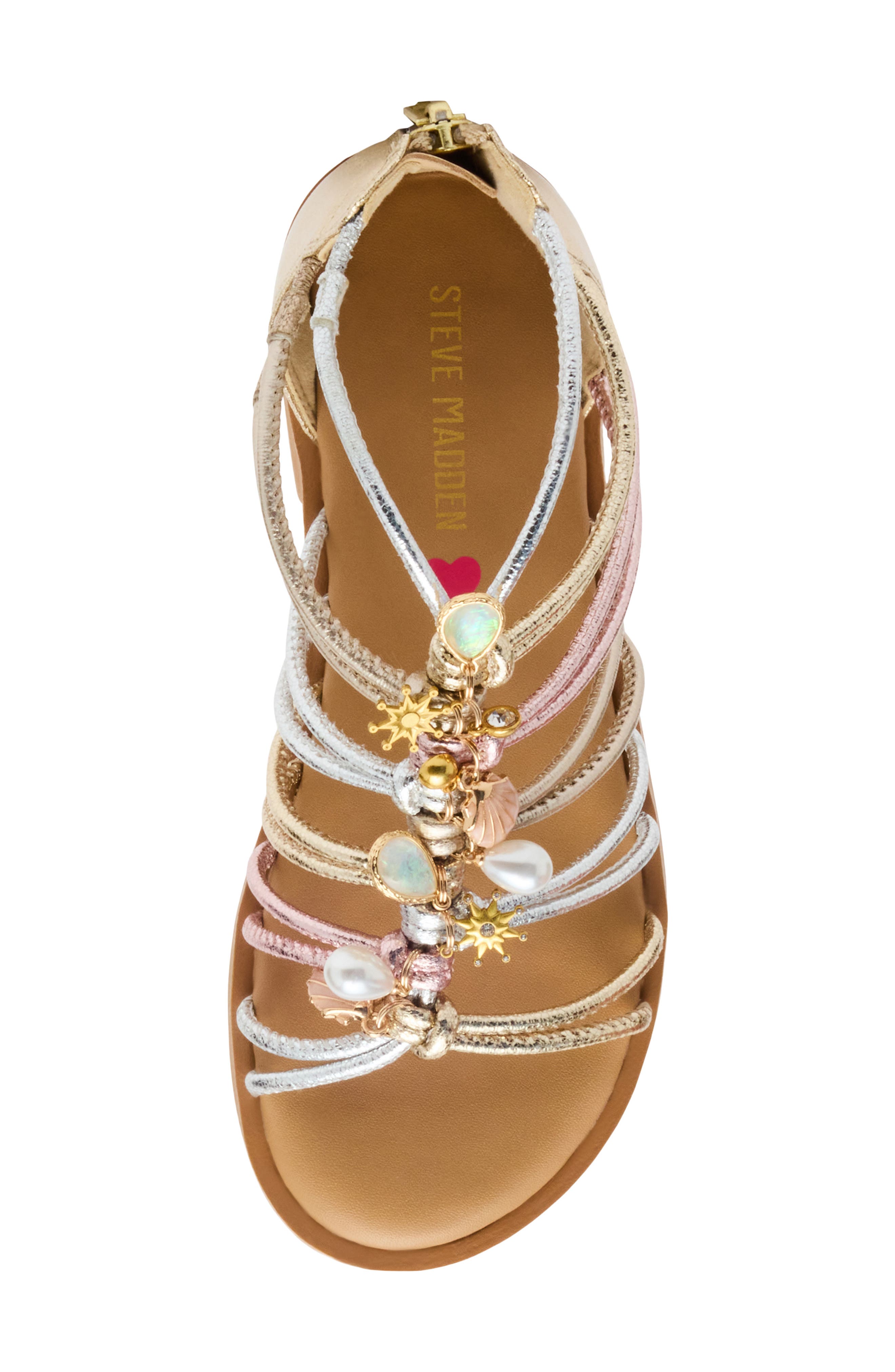 Steve Madden Kids' JGlowee Cage Sandal, Alternate, color, Metallic Multi