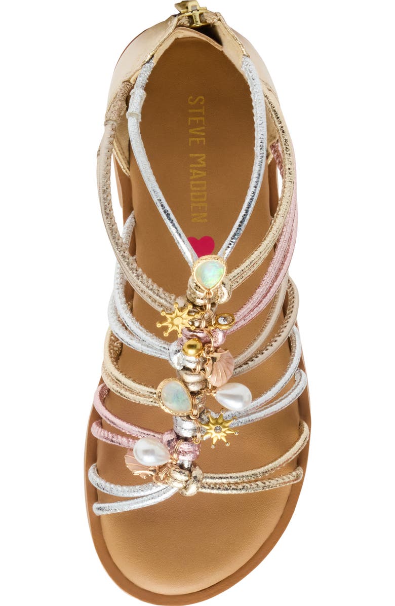 Steve Madden Kids' JGlowee Cage Sandal, Alternate, color, Metallic Multi