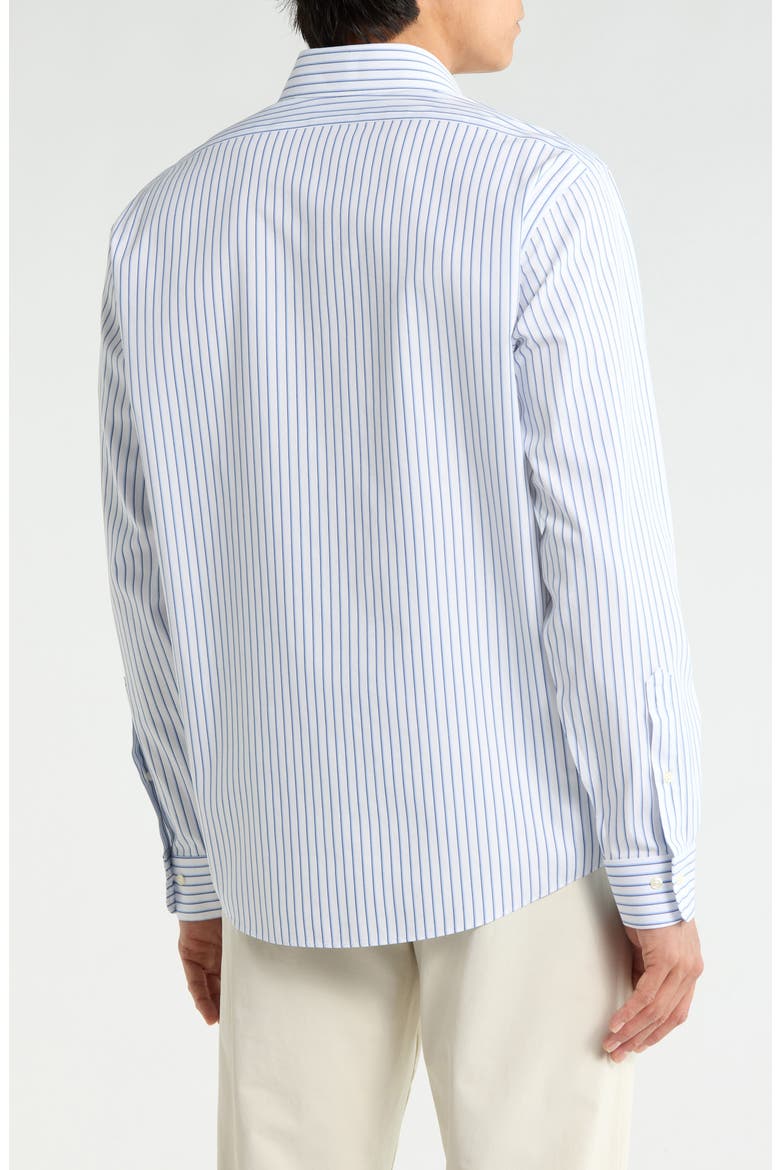 Regular Fit Non-Iron Stripe Button-Down Shirt, Alternate, color, WHITE SHADOW STRIPE