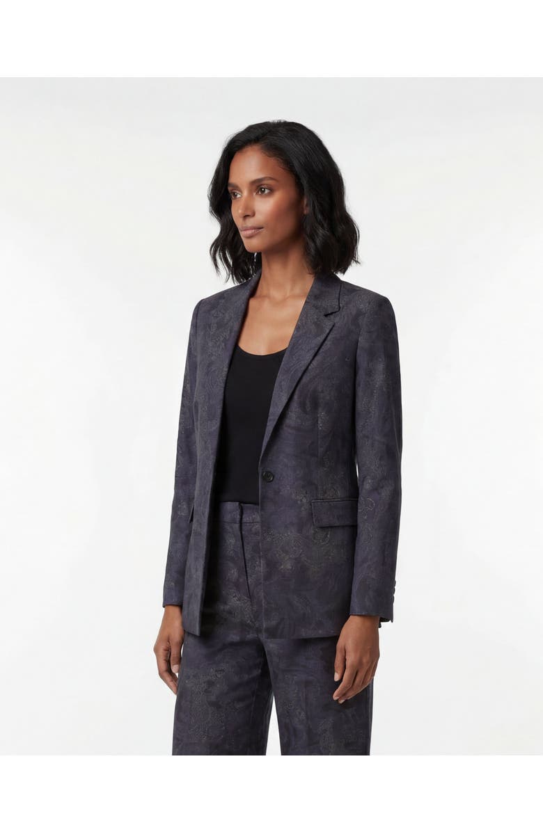 Lords of Harlech Paisley Explosion Womens Tailored Blazer, Alternate, color, Paisley Explosion Black