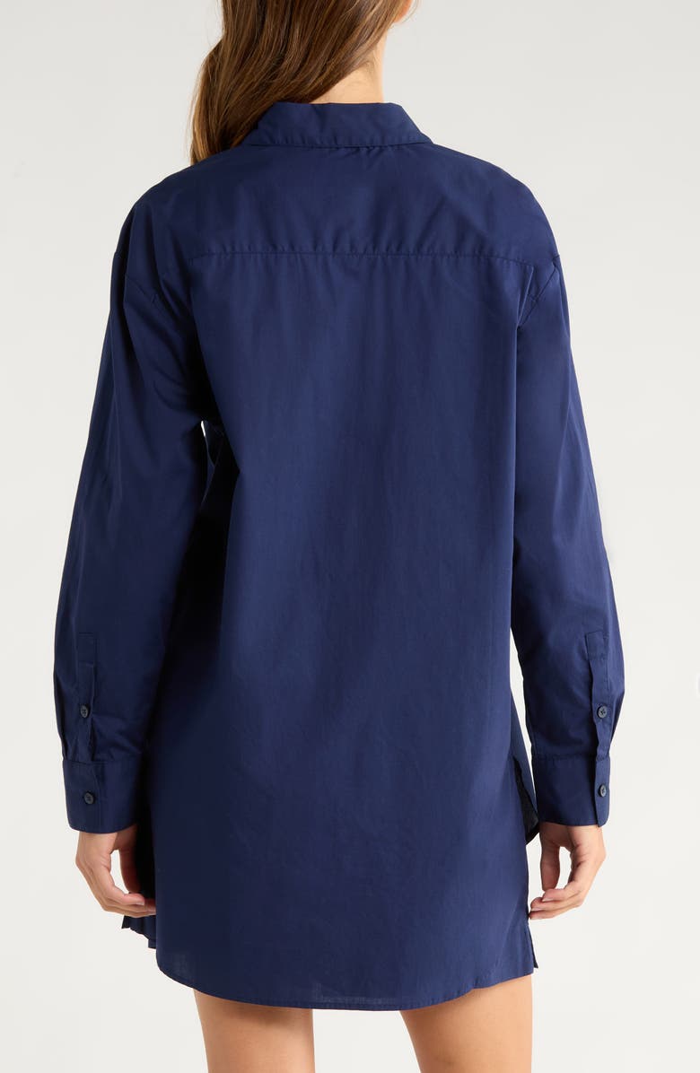 Nordstrom Oversize Shirting Short Pajamas, Alternate, color, Navy Peacoat