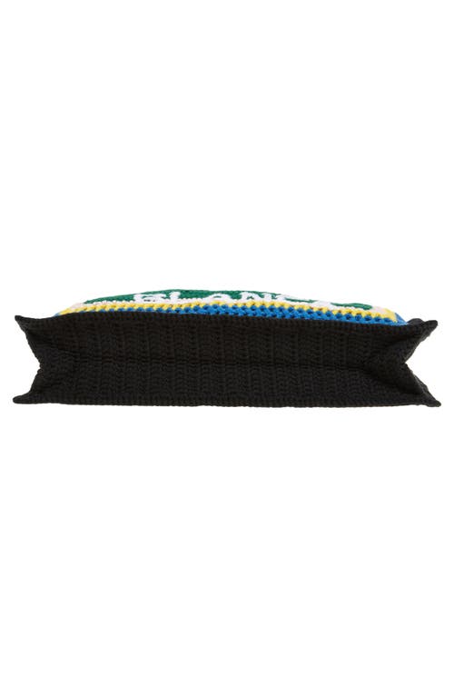 Casablanca Crochet Tennis Bag Tote In Green