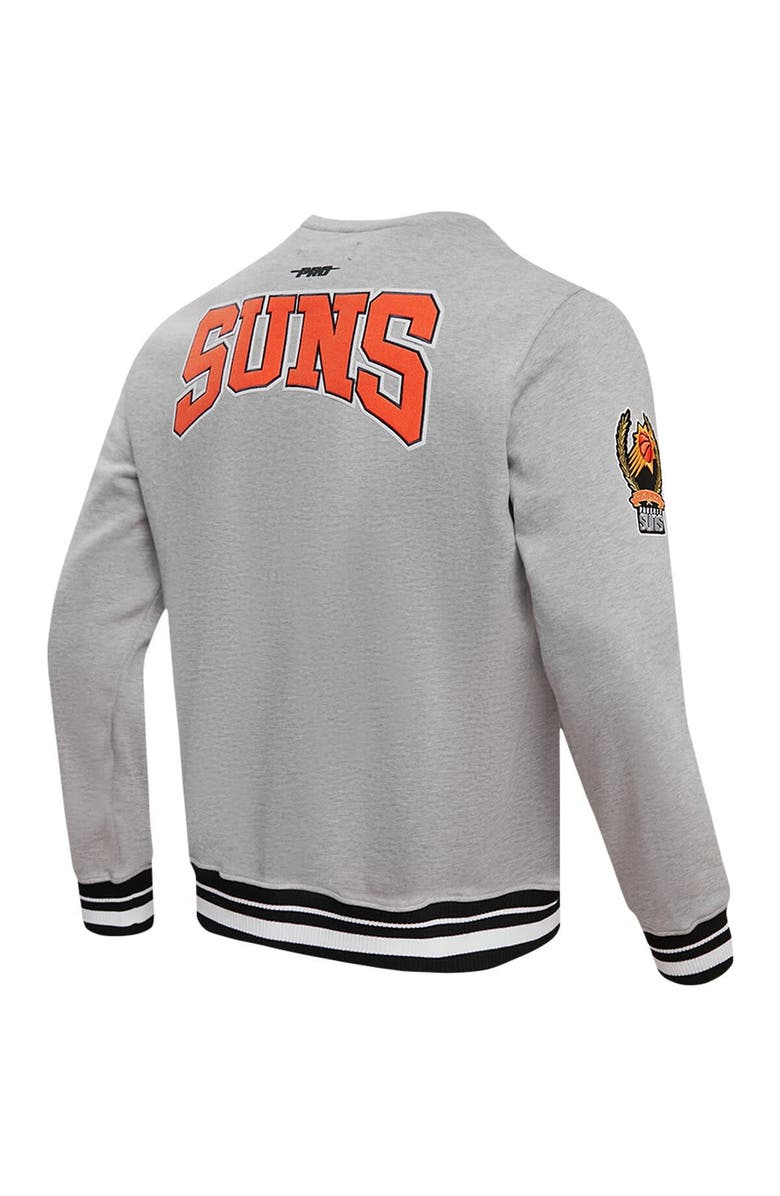 PRO STANDARD Men's Pro Standard Heather Gray Phoenix Suns Crest Emblem Pullover Sweatshirt, Alternate, color, Heather Gray