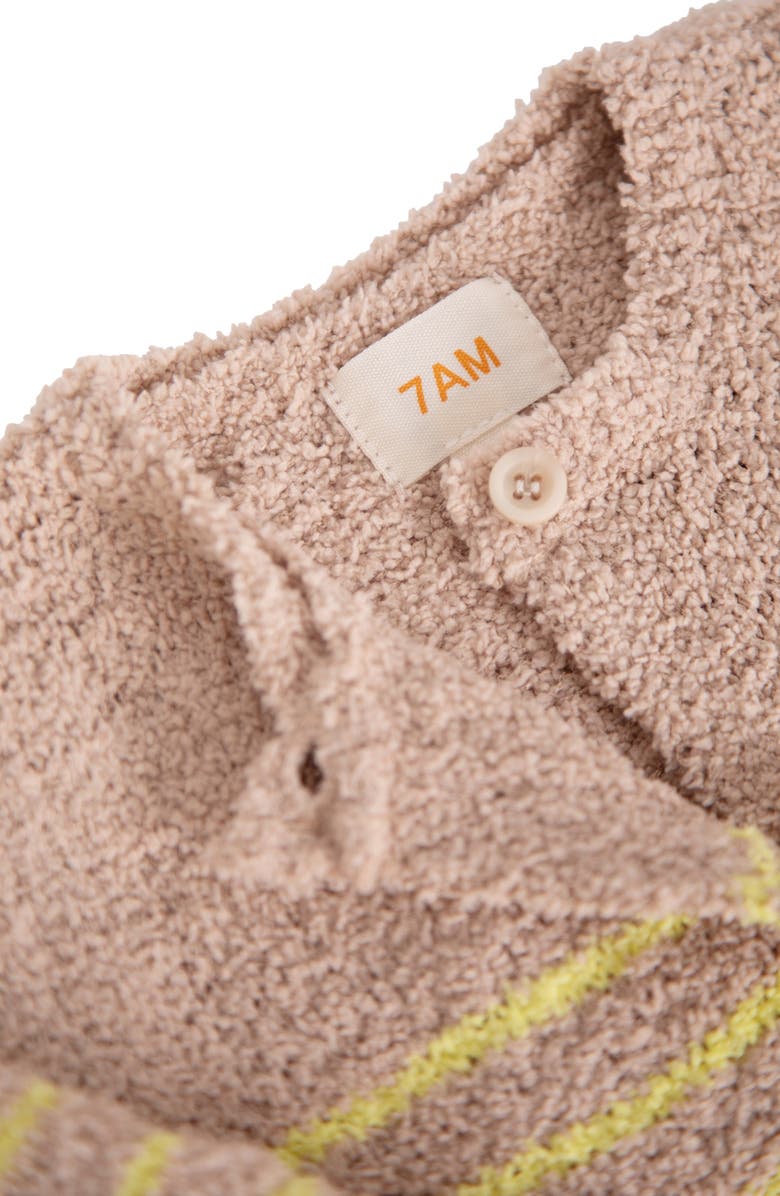 7 A.M. Enfant Stripe Teddy Romper, Alternate, color, 