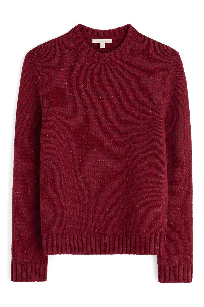 Bizen Neppy Wool Blend Crewneck Sweater, Main, color, CONKER