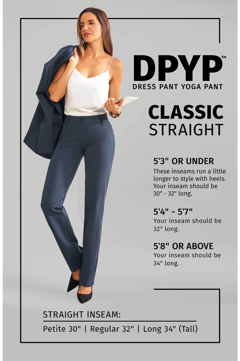 Classic DPYP Dress Pant Yoga Pants Straight Leg, Alternate, color, Red