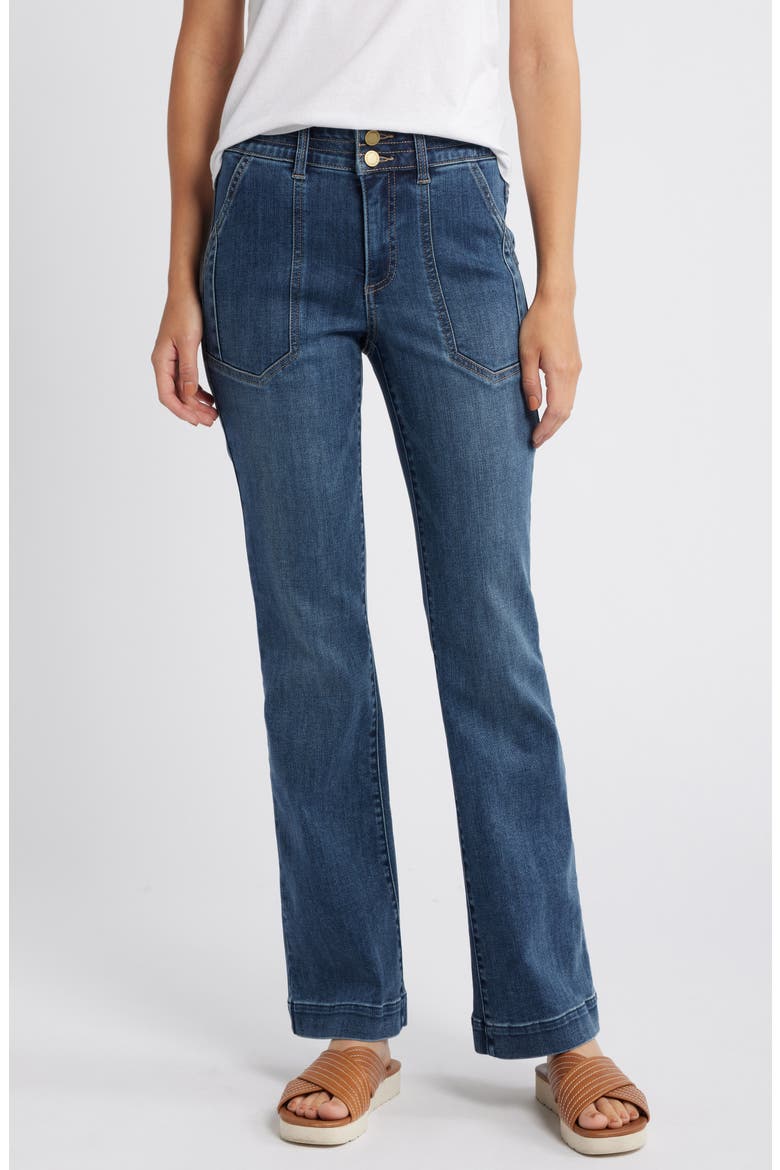 Madison High Waist Bootcut Jeans, Main, color, BL BLUE