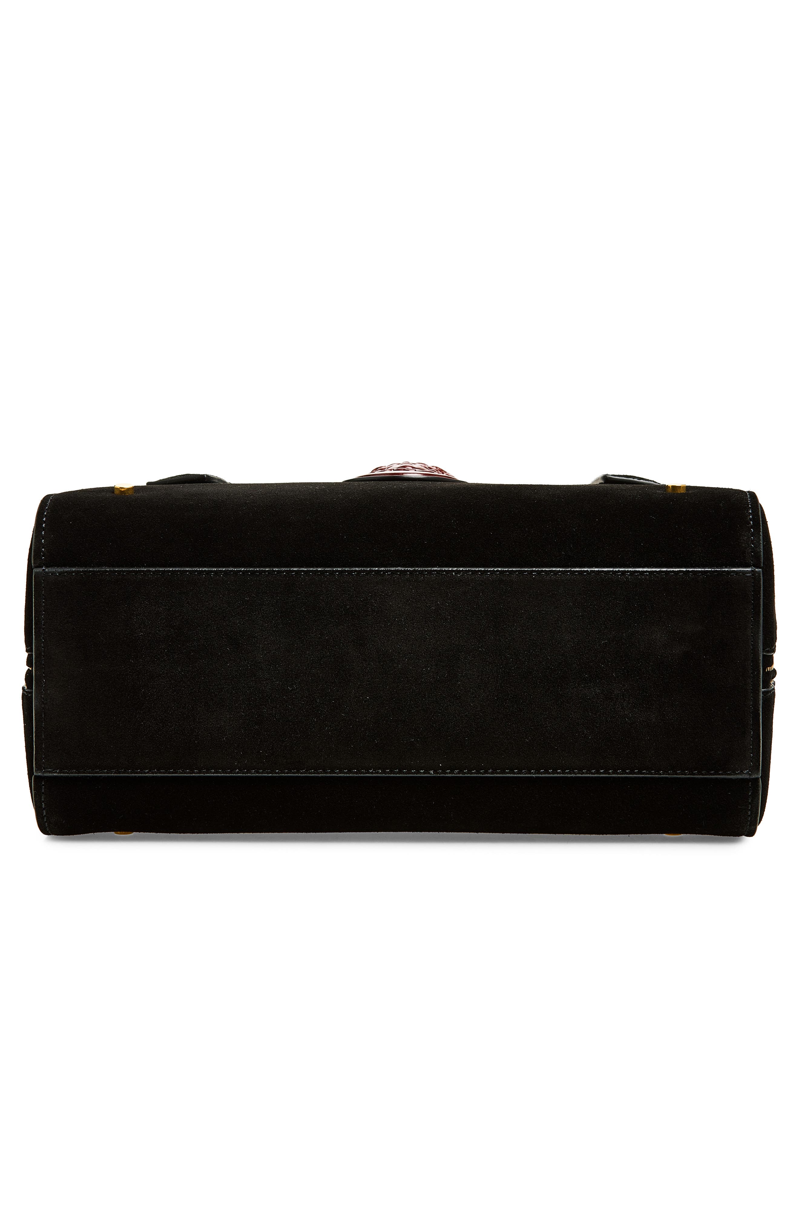 Medium Boston Satchel Crossbody Bag, Alternate, color, BLACK ROSEWOOD GOLD