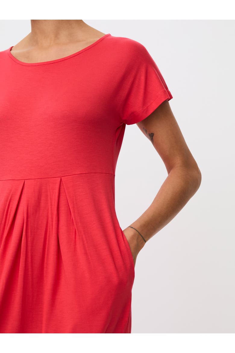 Gathered Waist Midi Dress, Alternate, color, Poinsettia