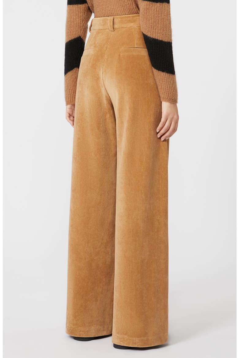 Henry Cotton Blend Corduroy Wide Leg Pants, Alternate, color, CAMEL