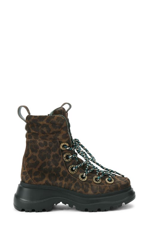 Kurt Geiger Kensington Crystal-embellished Leopard Boots In Brown