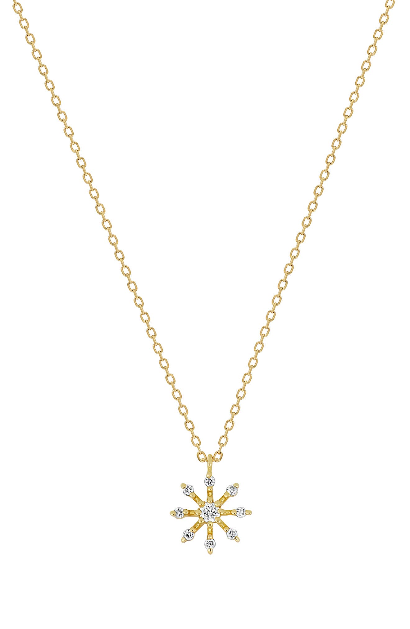 Bony Levy 18K Gold Diamond Snowflake Pendant Necklace