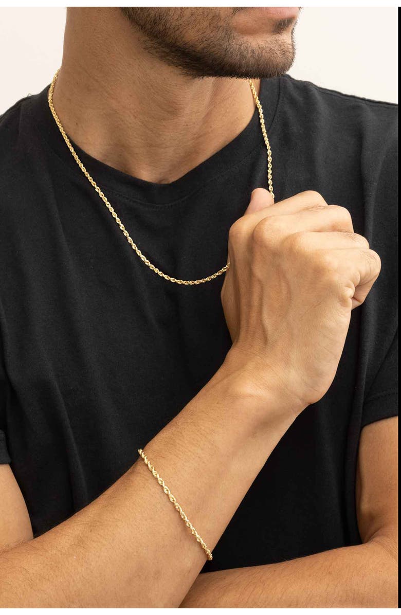 Oradina Men's Titan Rope Bold Chain in 14K Gold, Alternate, color, Yellow Gold