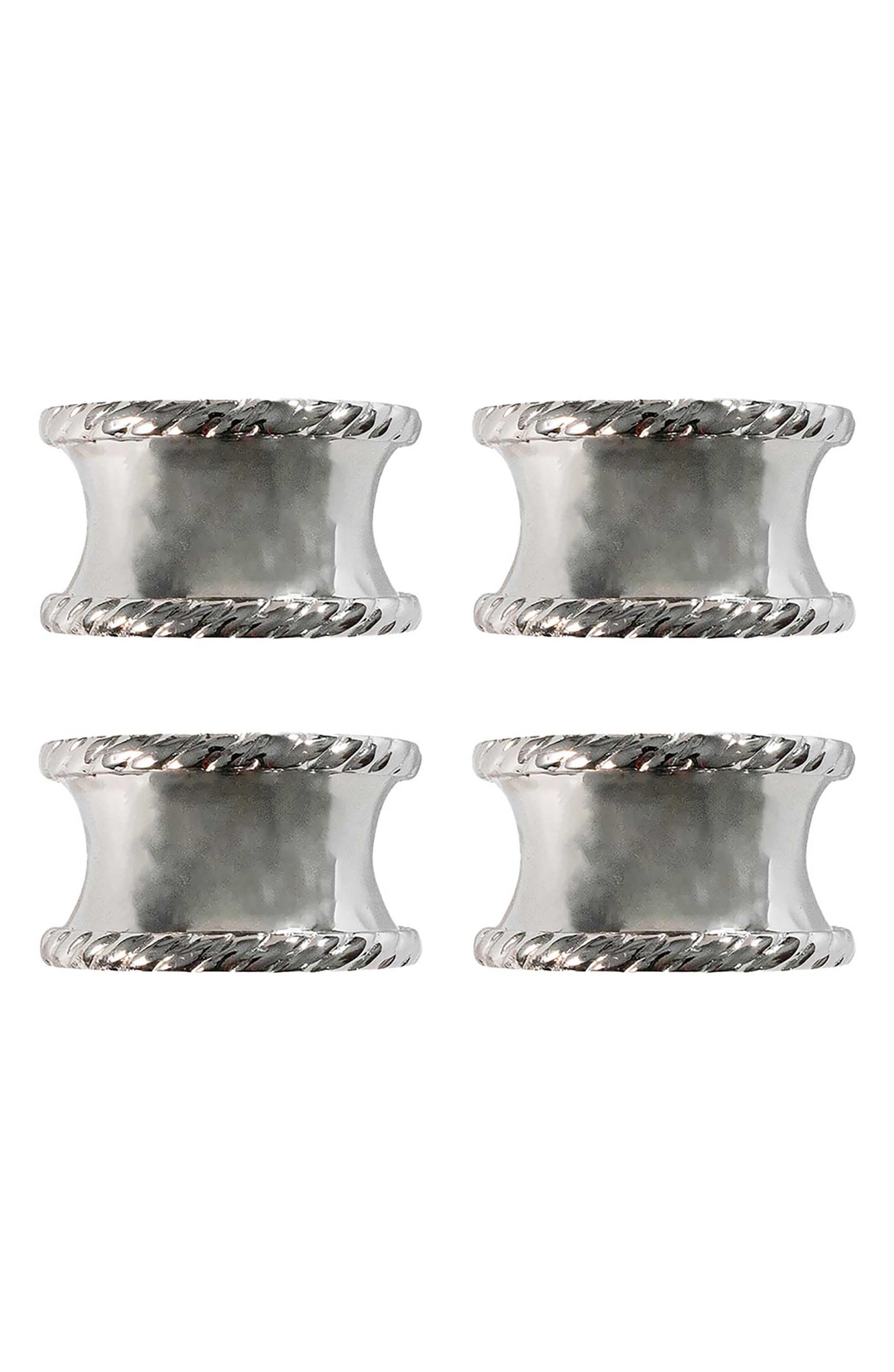 Juliska Graham Set of 4 Napkin Rings - Silver