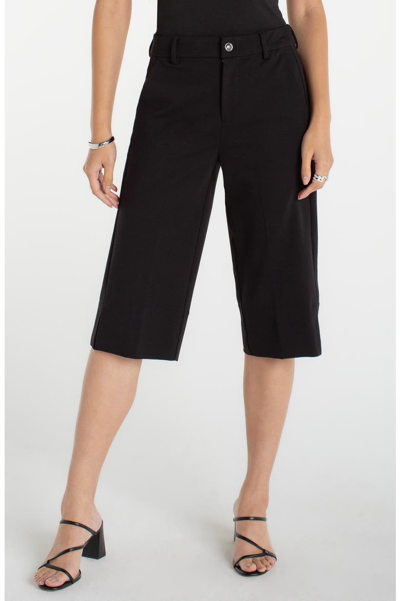 High Waist Capris, Main, color, BLACK