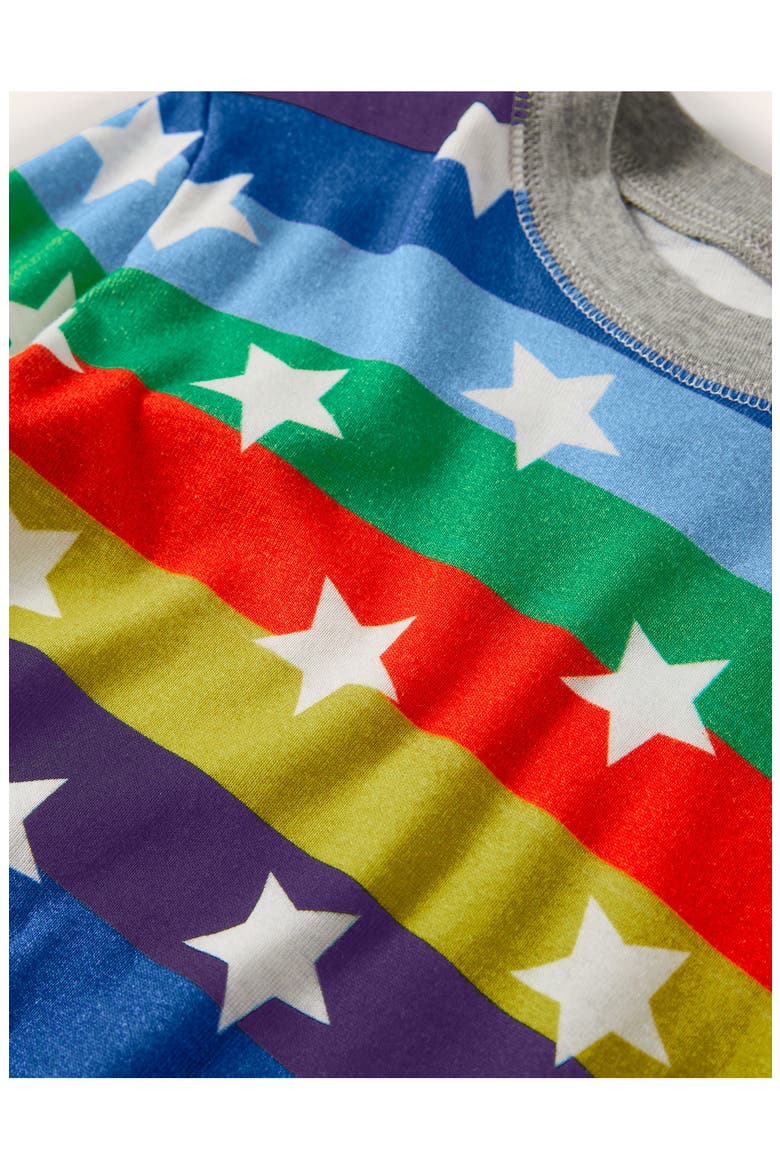 Kids' Glow in the Dark Fitted Two-Piece Pajamas, Alternate, color, RAINBOW GLOWING STARS