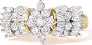 Haus of Brilliance 10K Yellow Gold 1.00 Cttw Diamond Starburst Ring Band