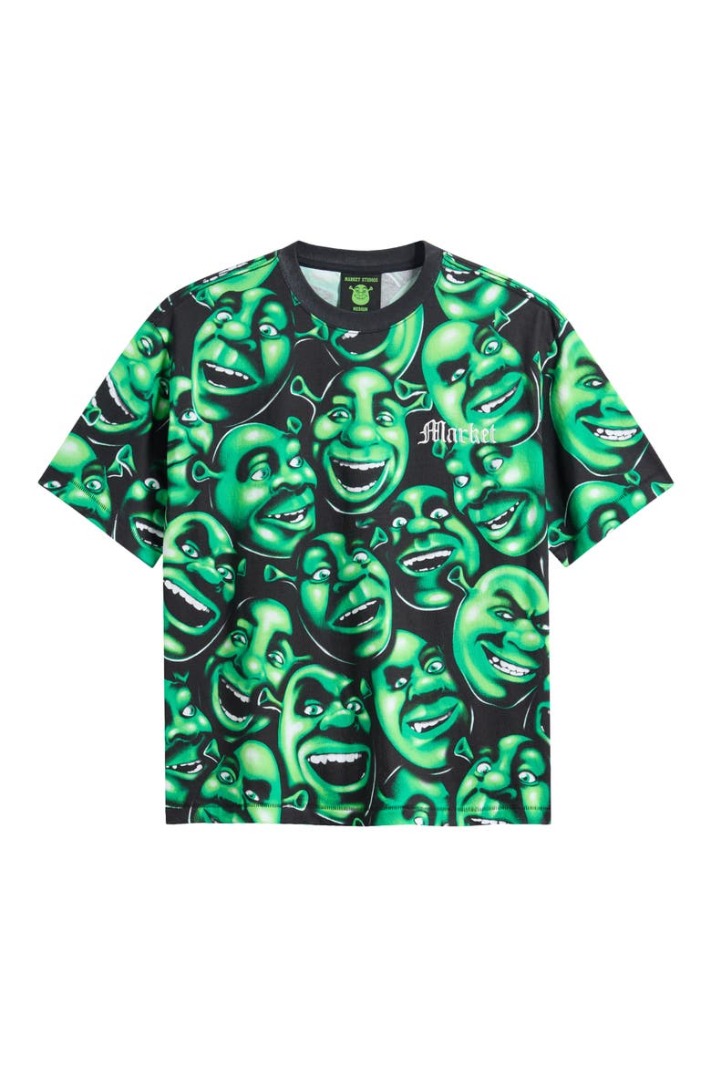 x Shrek™ Print T-Shirt, Alternate, color, MULTI GREEN