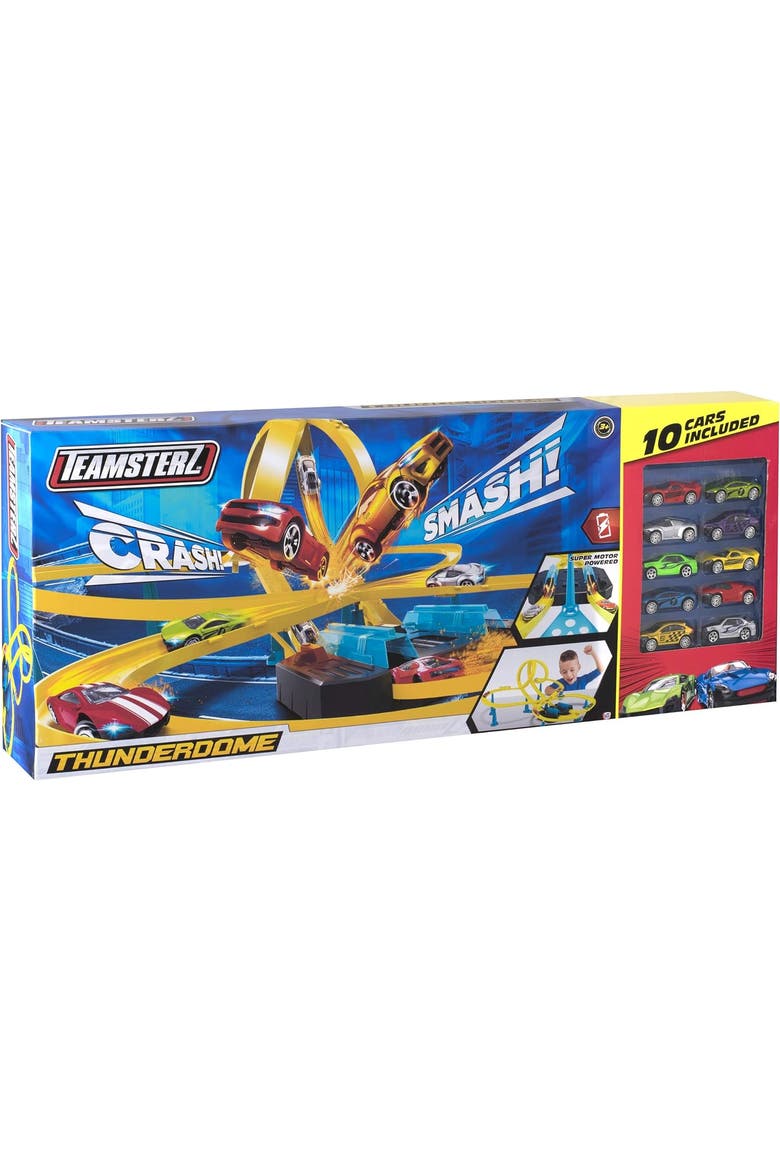 Thunder Dome Track Set and 10 Cars, Alternate, color, Multicolored
