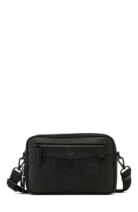 Diamond Camera Bag in Maxi Monogram Leather