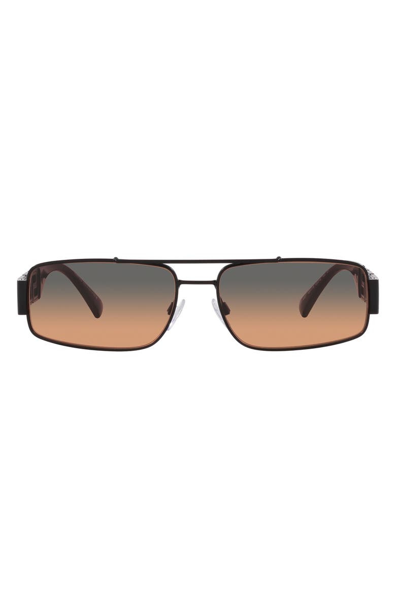 Versace 60mm Rectangular Sunglasses, Main, color, 
