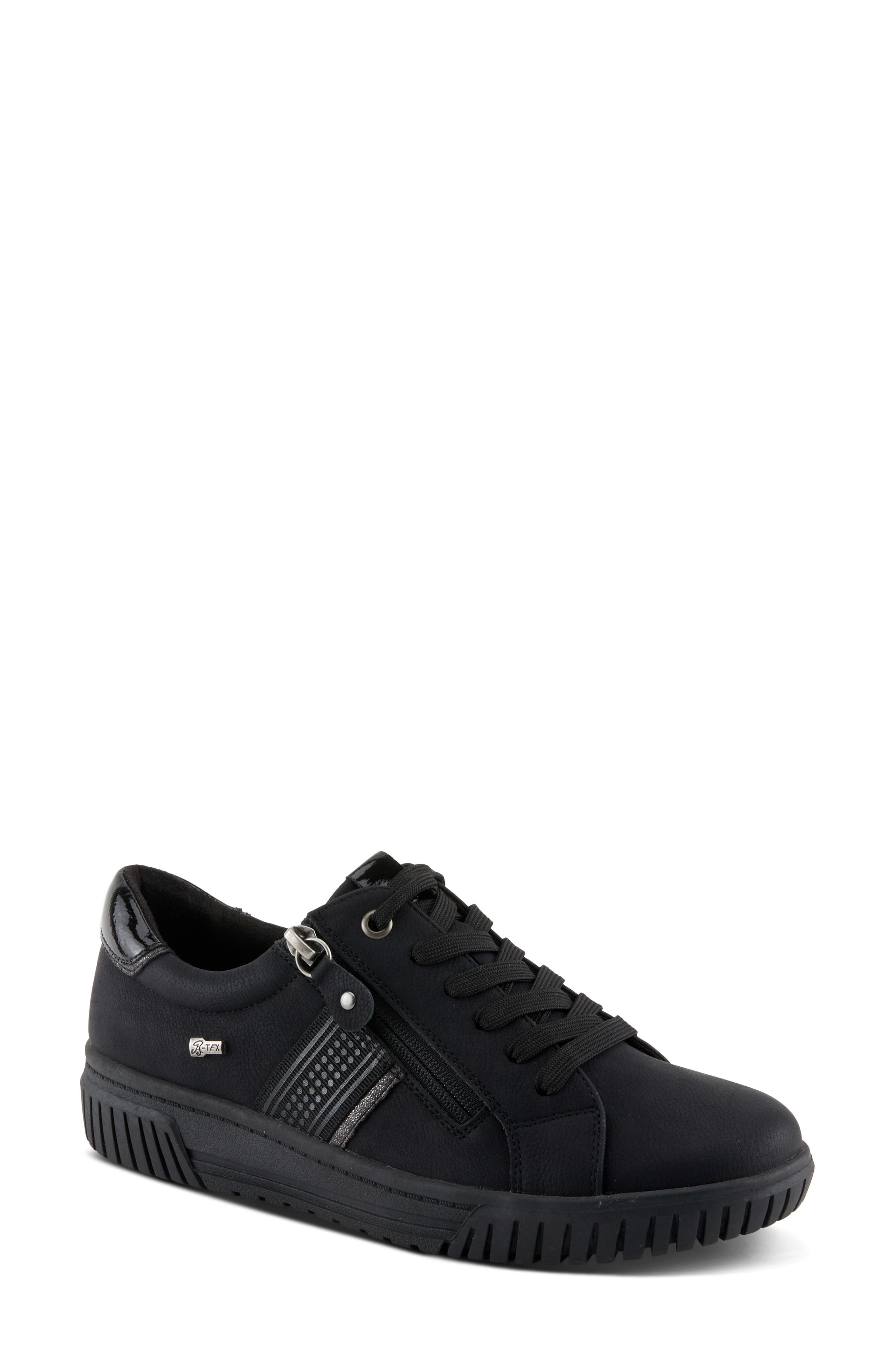 Spring Step Jamia Water Resistant Sneaker, Main, color, Black