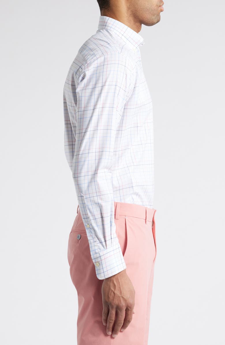 Peter Millar Allen Crown Lite Check Performance Button-Up Shirt, Alternate, color,