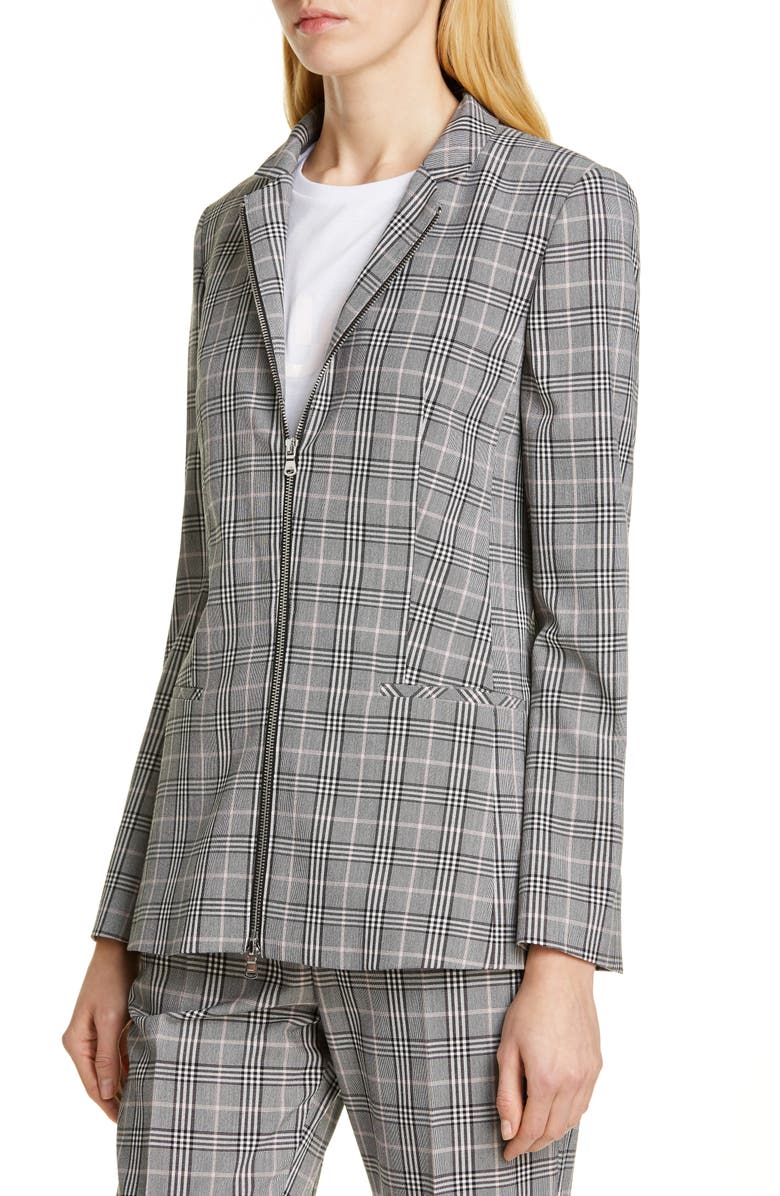 HUGO Alevia Plaid Blazer, Alternate, color,
