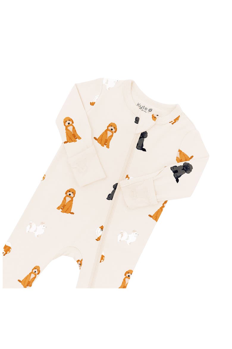 Kids' Dog Print Zip-Up Romper, Alternate, color, FLUFFY DOG