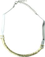 OLIVIA WELLES 14K Gold Plated Faux Leather Choker Necklace