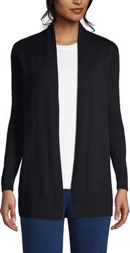 Lands
 End Long Sleeve Open Long Cardigan Sweater