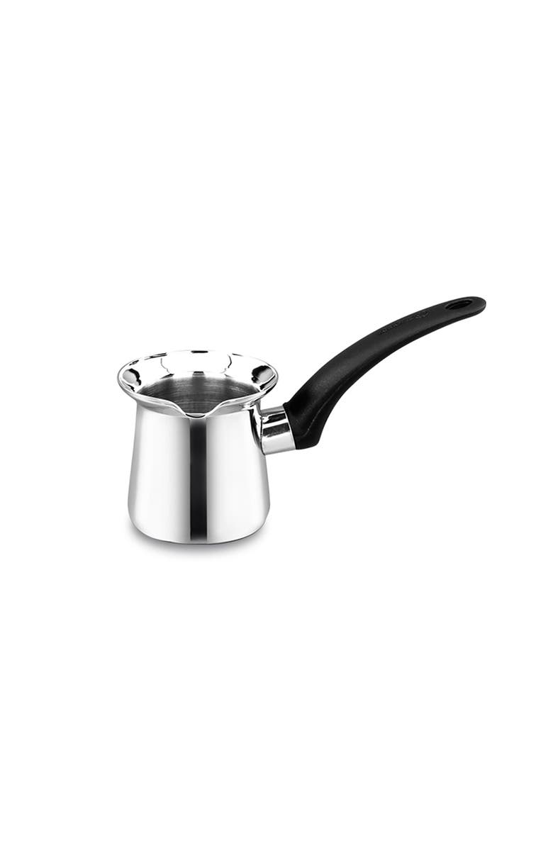 Korkmaz Orbit 8 Ounce Stainless Steel Turkish Coffee Pot, Main, color, Metallic Silver