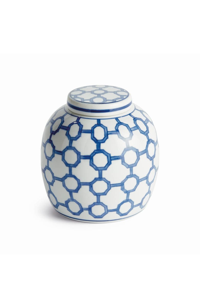 Napa Home & Garden BB Dynasty Link Lidded Jar - Blue & White Chinoiserie, Main, color, Blue