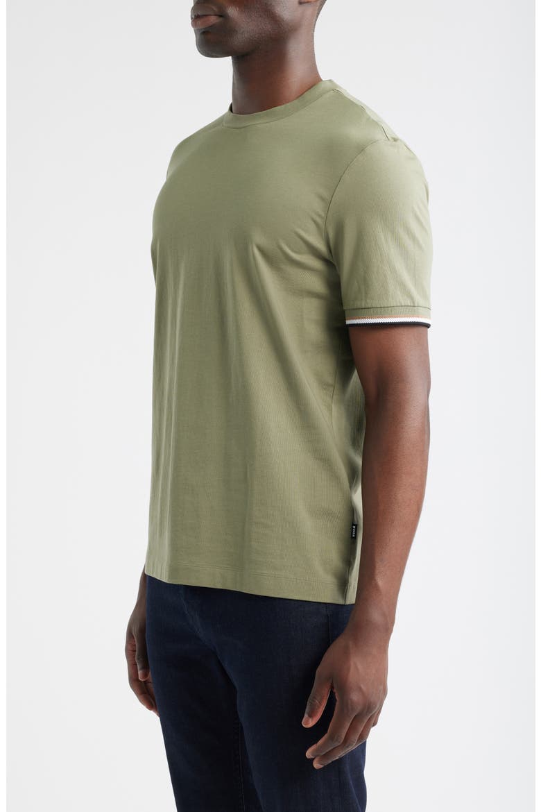 Thompson Cotton T-Shirt, Alternate, color, MEDIUM GREEN