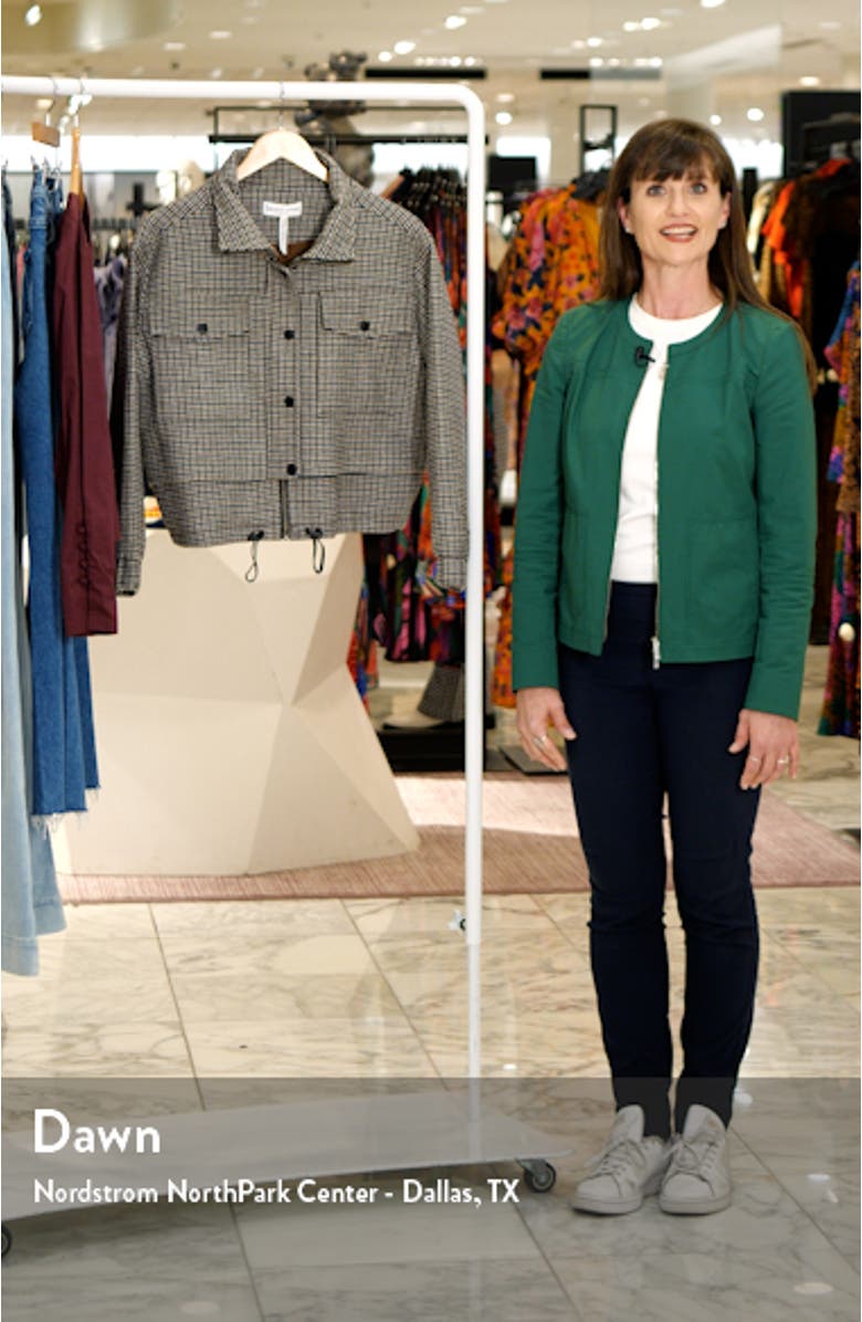 Selva Houndstooth Wool Blend Bomber Jacket, sales video thumbnail