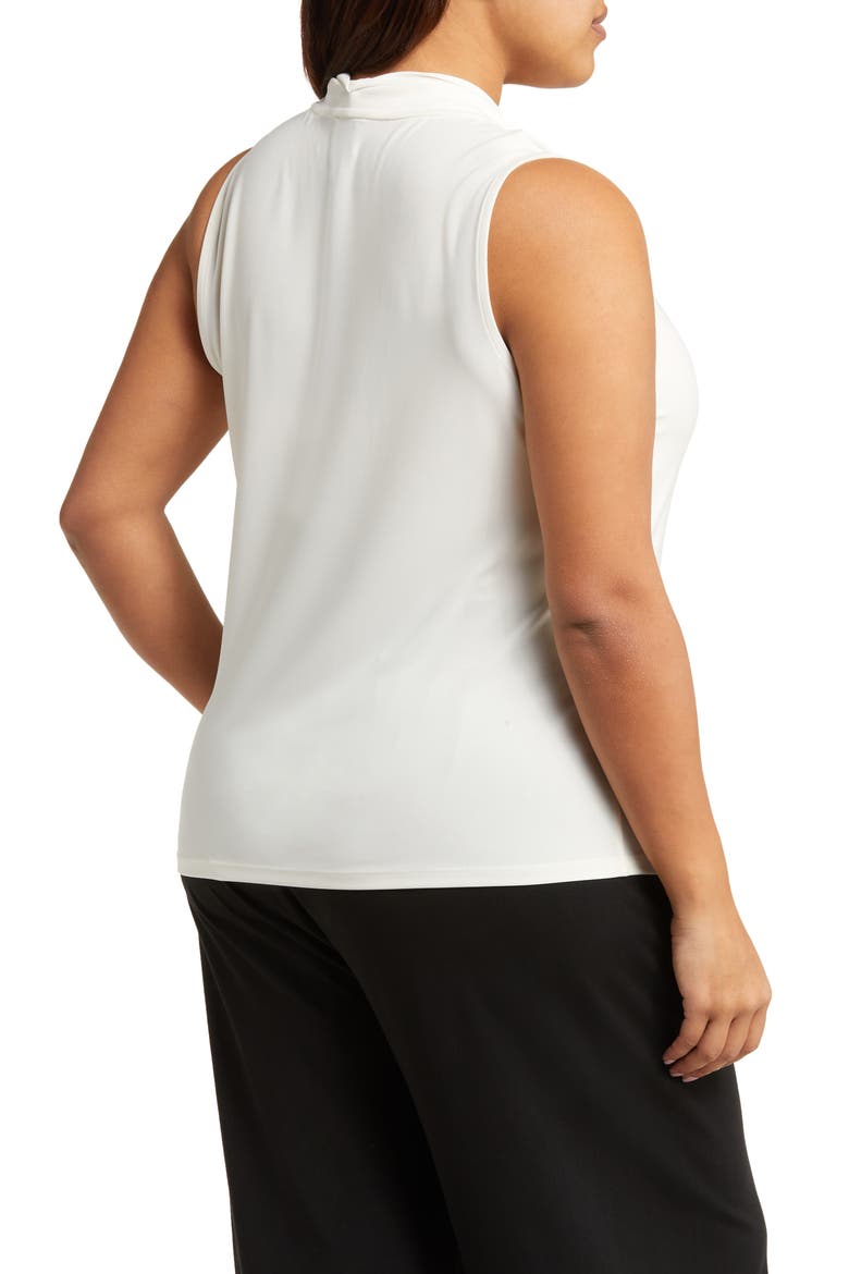 Triple Pleat Sleeveless Top, Alternate, color, ANNE WHITE